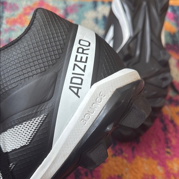 Adidas Adizero Black and White Cleats - Picture 5 of 5